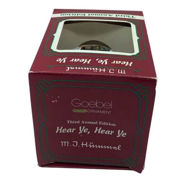 Vtg 1985 M.J. Hummel Gift for Jesus Third Annual Christmas Ornament Goebel - Picture 4 of 4